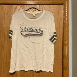 NWOT f 21 "awesome" tee 3x